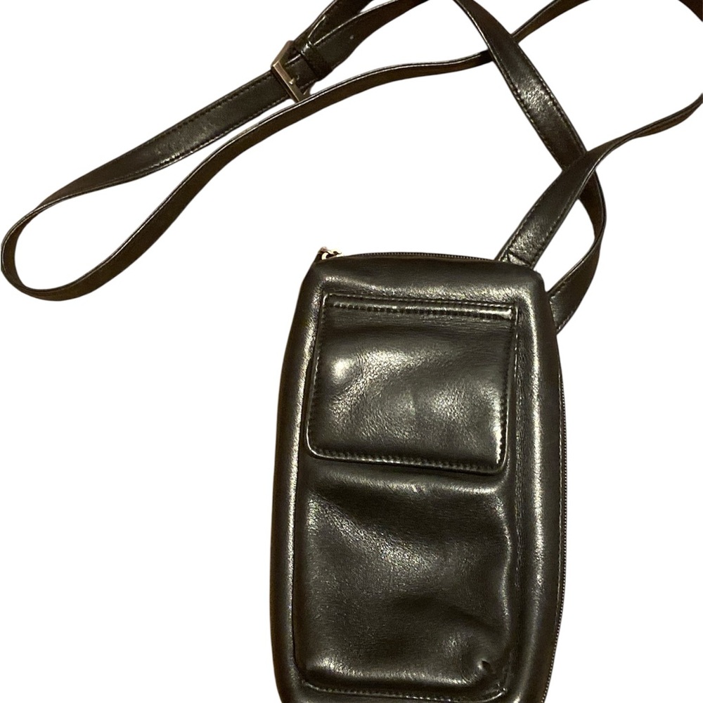 Vintage HOBO Sleek Black Crossbody Bag